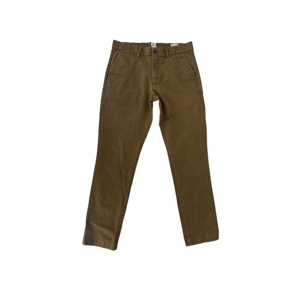 Gap Men’s Slim-fit-Straight-leg brown pants 31x30 - Picture 5 of 7